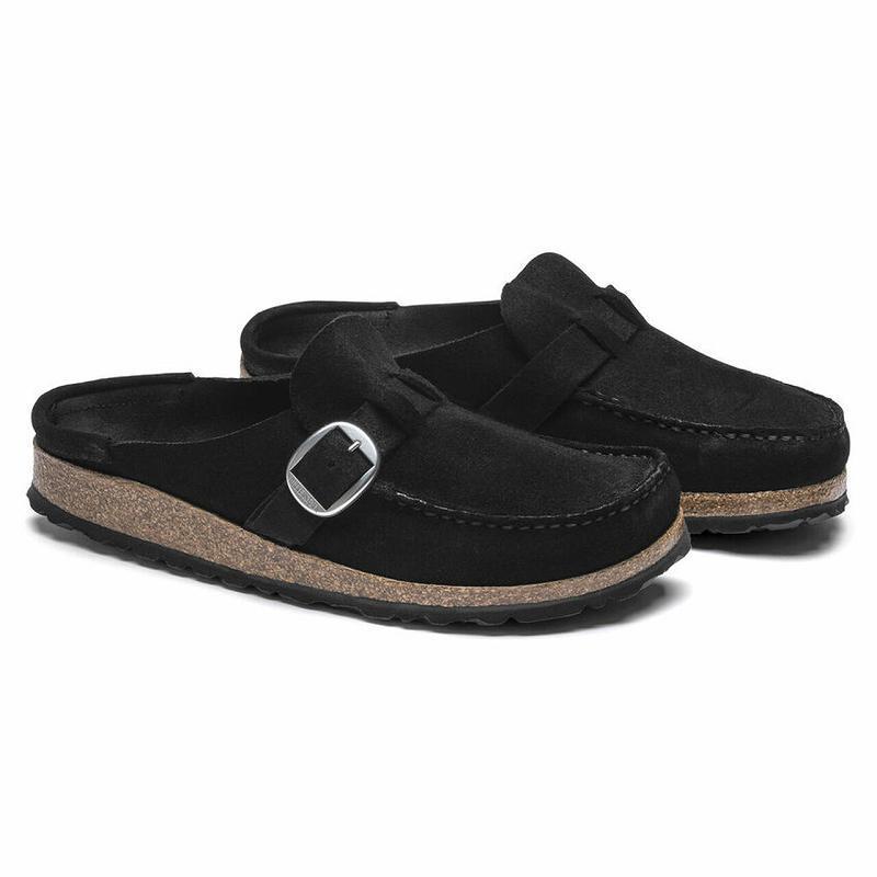 Birkenstock Buckley Ruskind Træsko Dame Sort | DK 28AHK